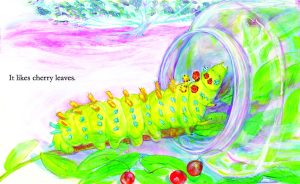 Caterpillar searches for food source.